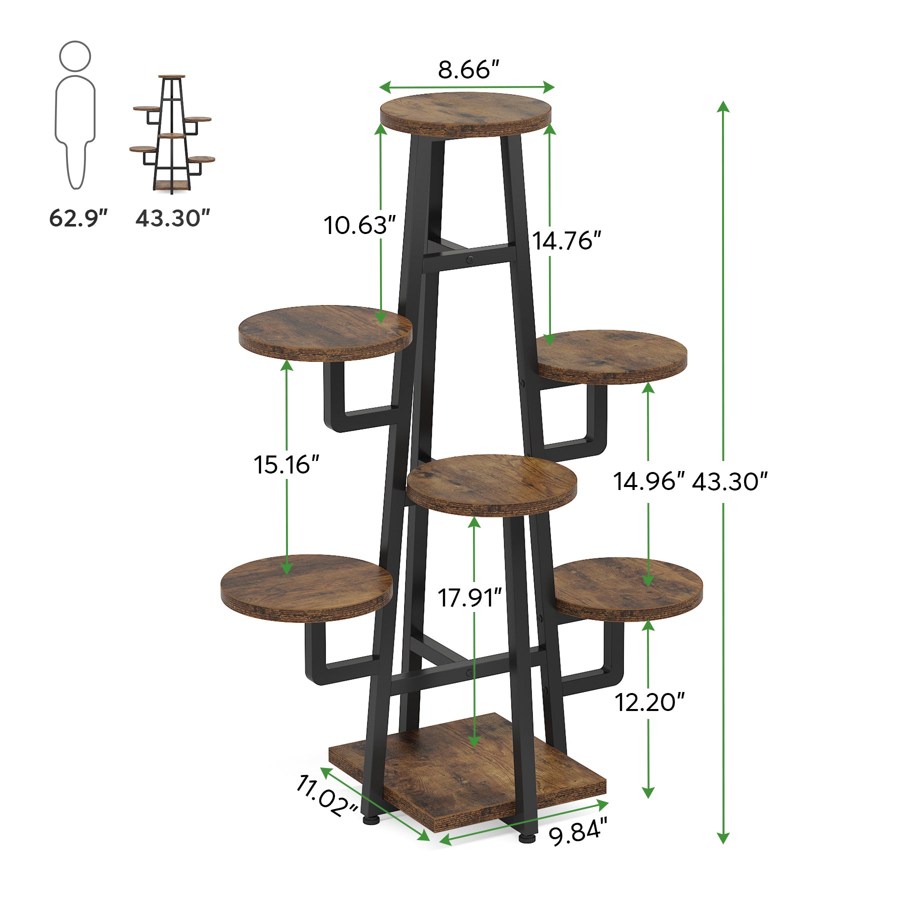 7 Tier Plant Stand Plant Pots Holder Rack